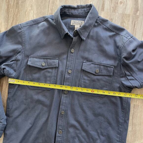 Duluth Trading Co Men Gray Fleece-Lined Barn Coat Jacket Snap Button Size Medium - Picture 6 of 10